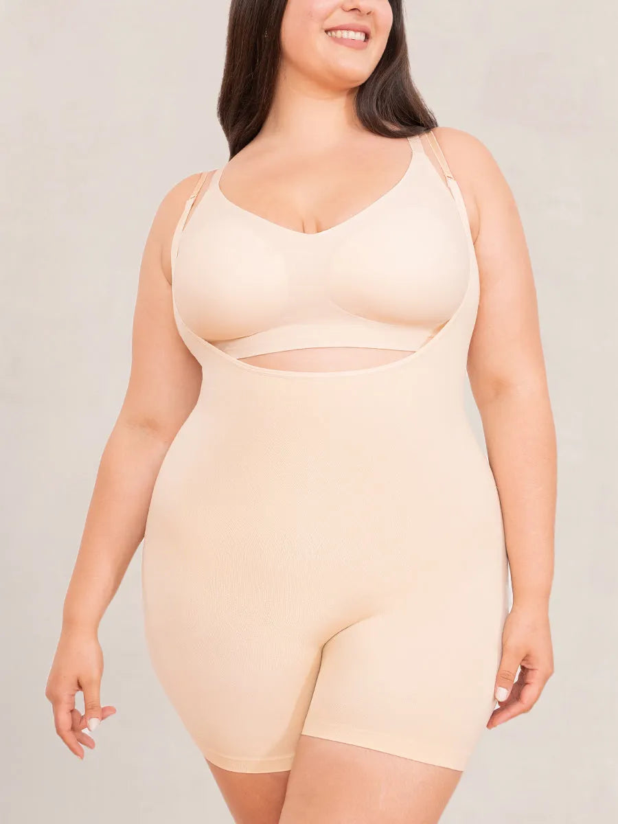Body Moldeador Mavi Essentials™ con Short y Escote Abierto